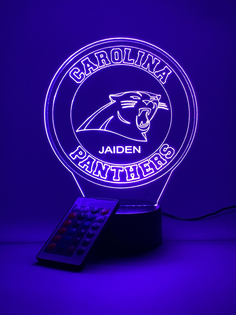 Carolina Panthers Personalized 3D Lamp For Sport Fans AZ3DLA005