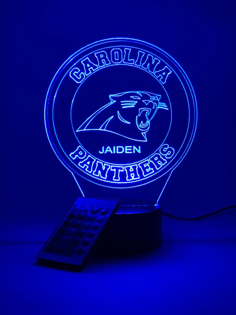 Carolina Panthers Personalized 3D Lamp For Sport Fans AZ3DLA005