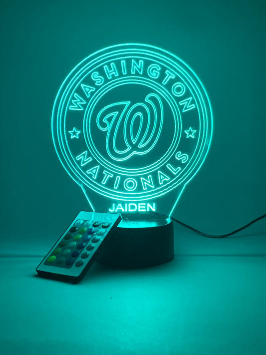Washington Commanders Personalized 3D Lamp For Sport Fans AZ3DLA032
