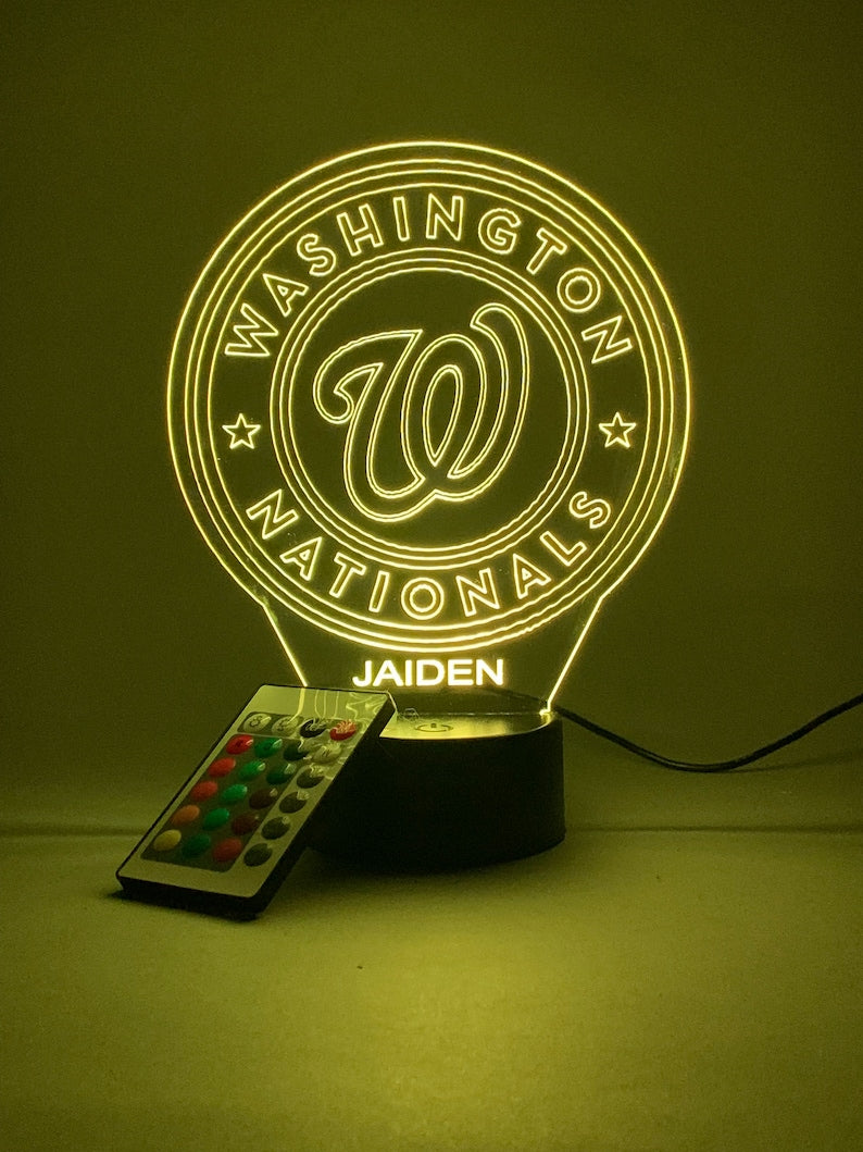 Washington Commanders Personalized 3D Lamp For Sport Fans AZ3DLA032