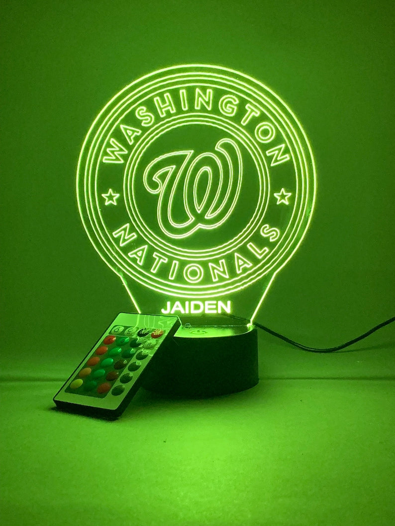 Washington Commanders Personalized 3D Lamp For Sport Fans AZ3DLA032