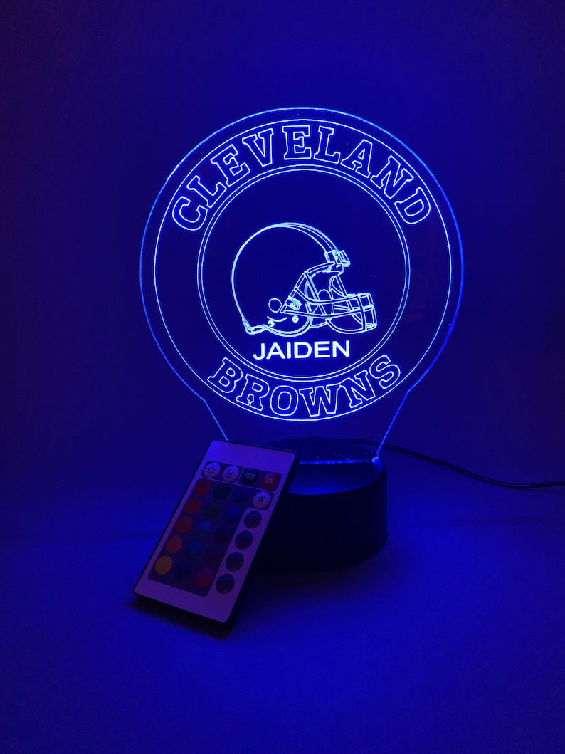 Cleveland Browns Personalized 3D Lamp For Sport Fans AZ3DLA008