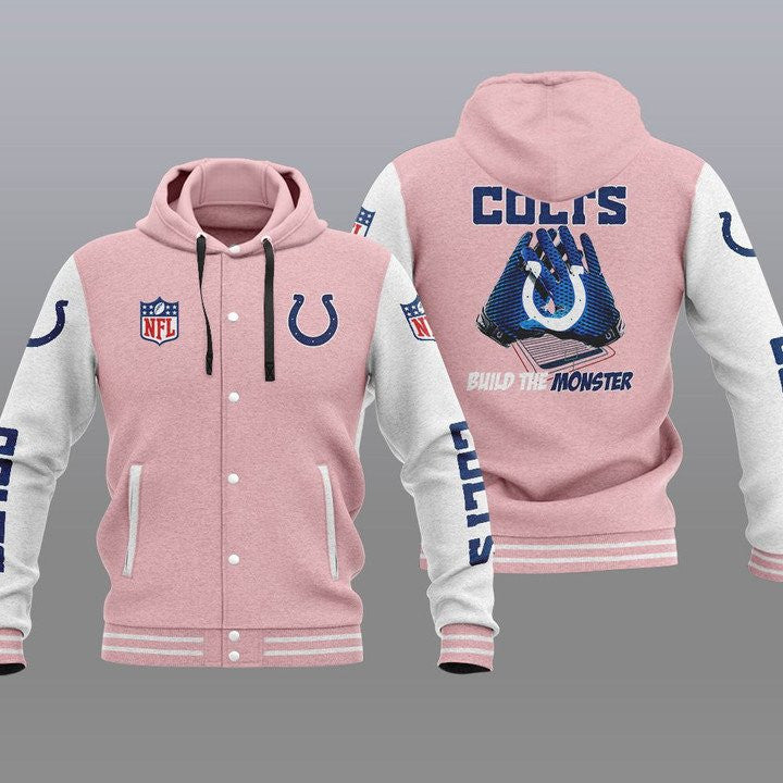 Indianapolis Colts Hooded Button Jacket with Hood 26