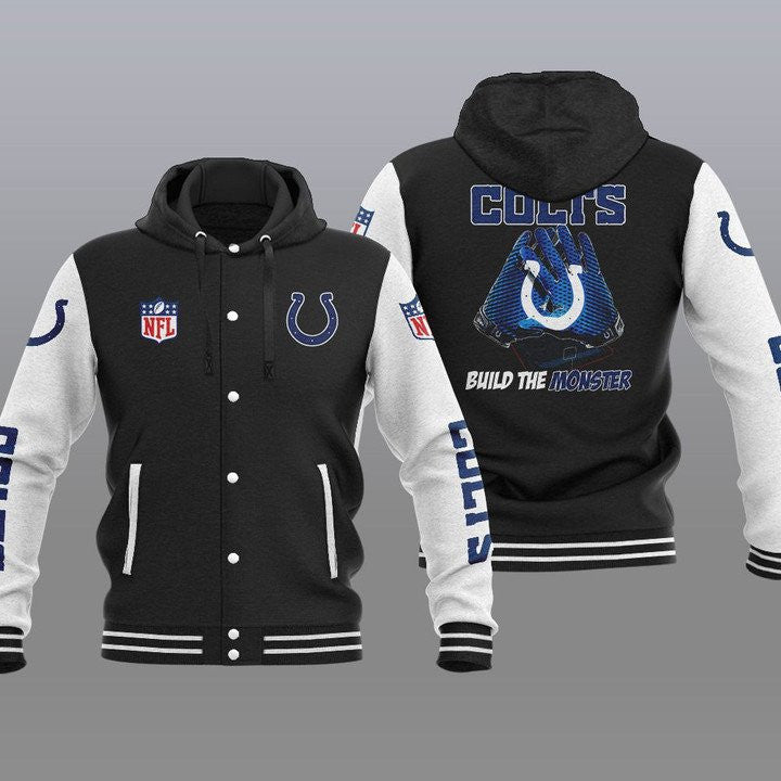 Indianapolis Colts Hooded Button Jacket with Hood 26