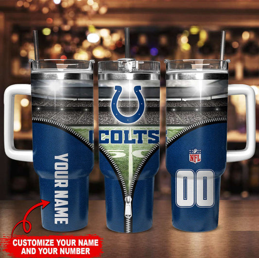 Indianapolis Colts Personalized Limited Edition Sport Fan Gift 40oz Tumbler AZC40OZT124