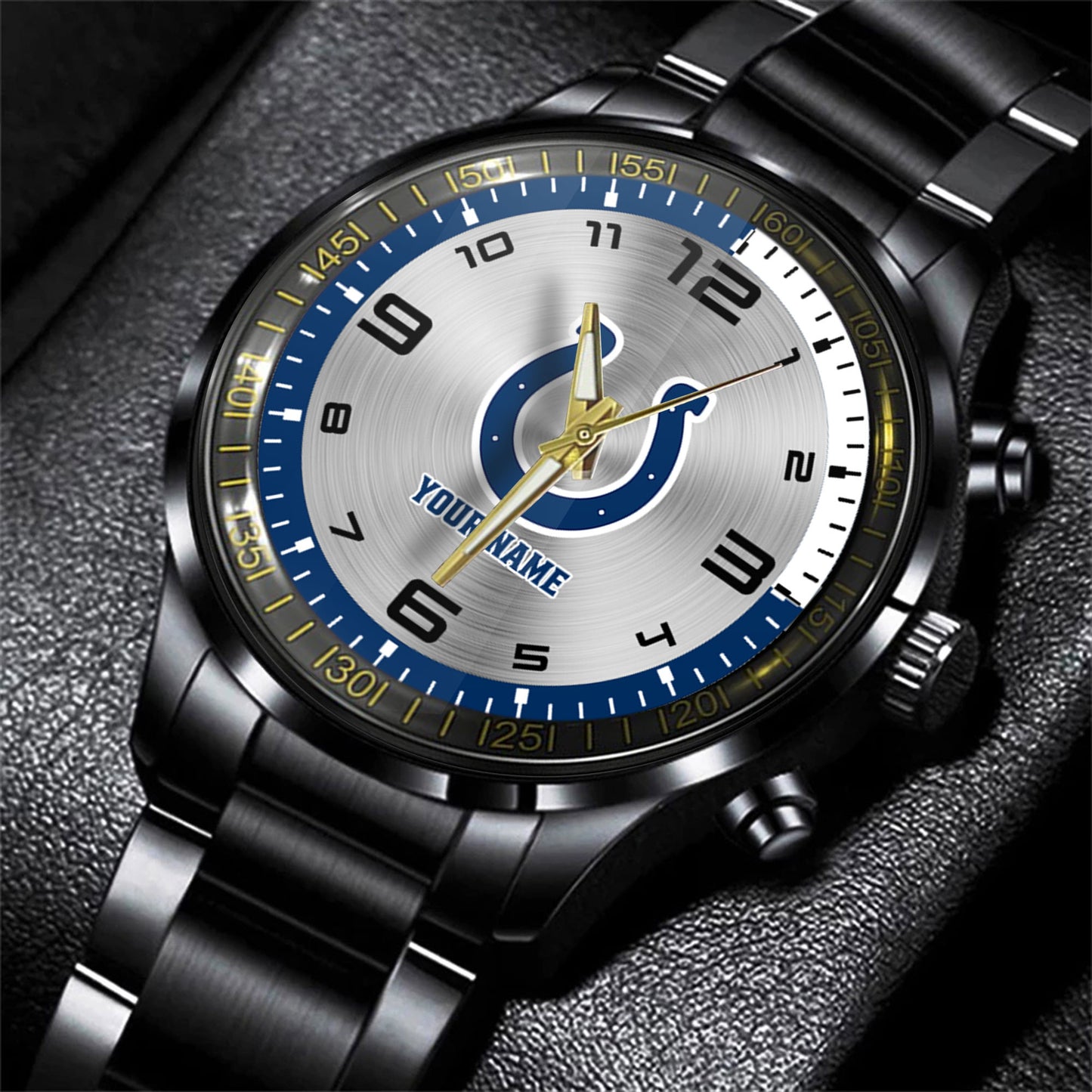 Indianapolis Colts Black Fashion Watch Gifts For Sport Fans AZWATCH014