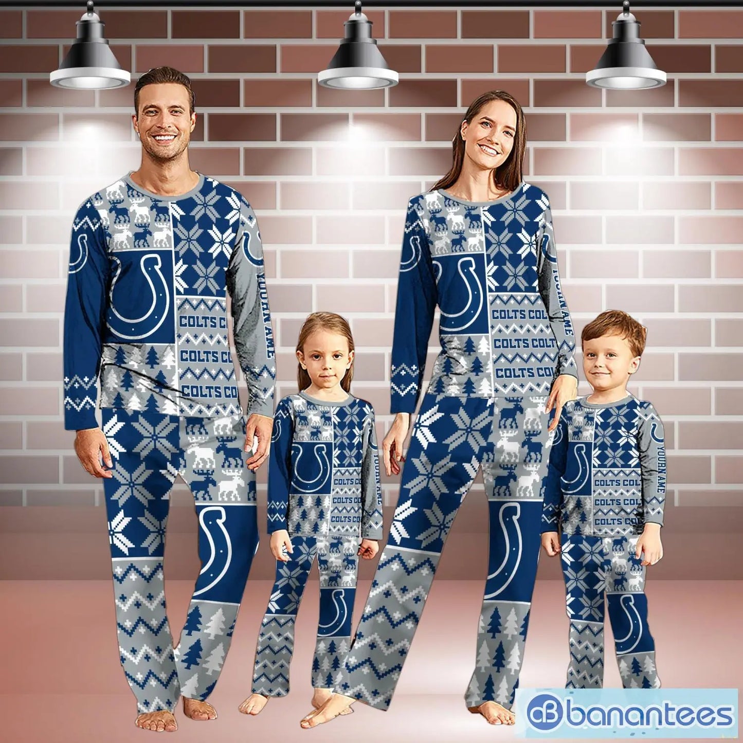Indianapolis Colts Pajamas Christmas Gift For Family AZCPYZAM110