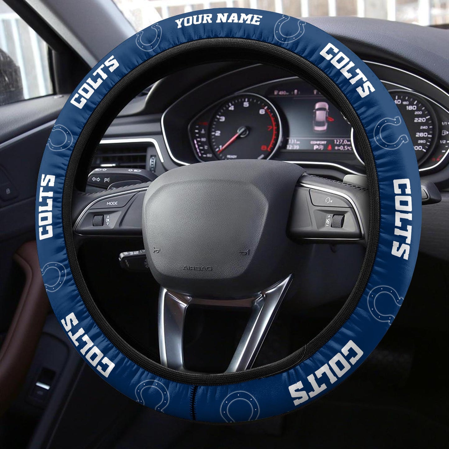 Indianapolis Colts Personalized 3D Steering Wheel Cover 77