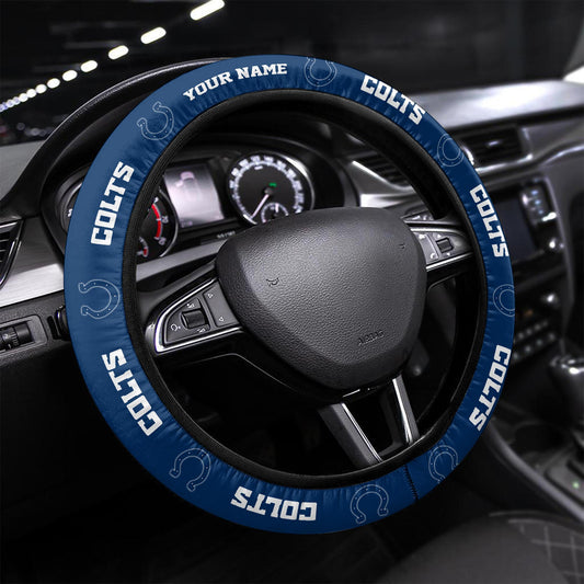 Indianapolis Colts Personalized 3D Steering Wheel Cover 77