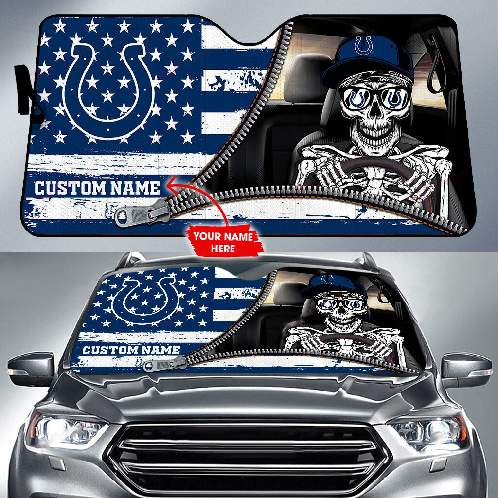 Indianapolis Colts Personalized Auto Sun Shade BG75