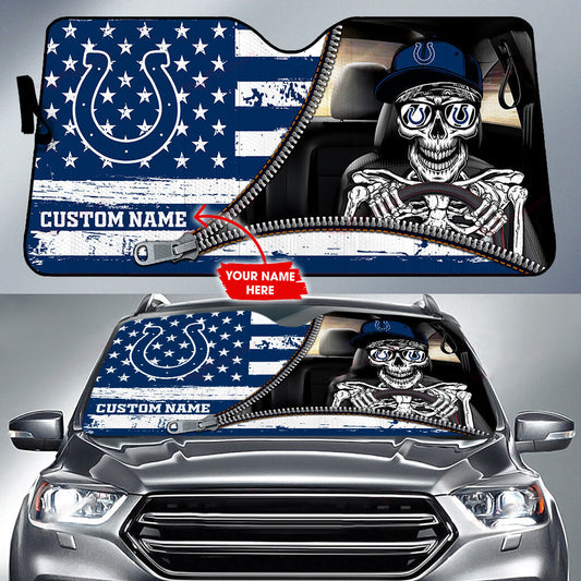 Indianapolis Colts Personalized Auto Sun Shade BG75