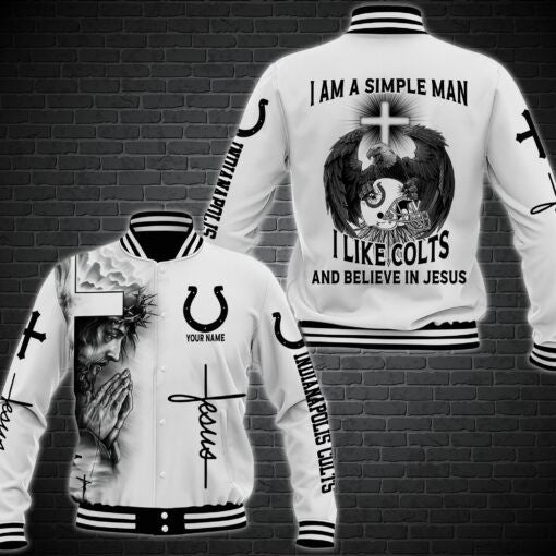 Indianapolis Colts Personalized Baseball Jacket 71
