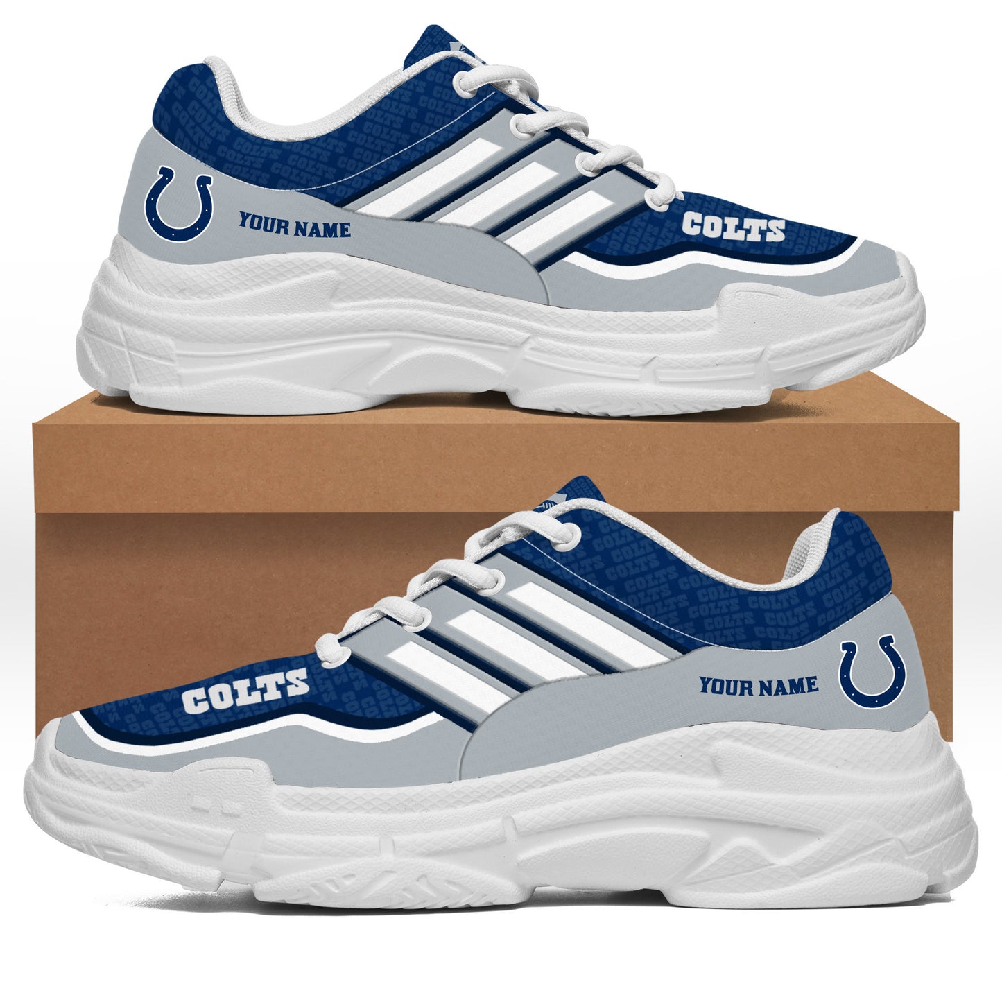 Indianapolis Colts Personalized Chunky Sneakers 07