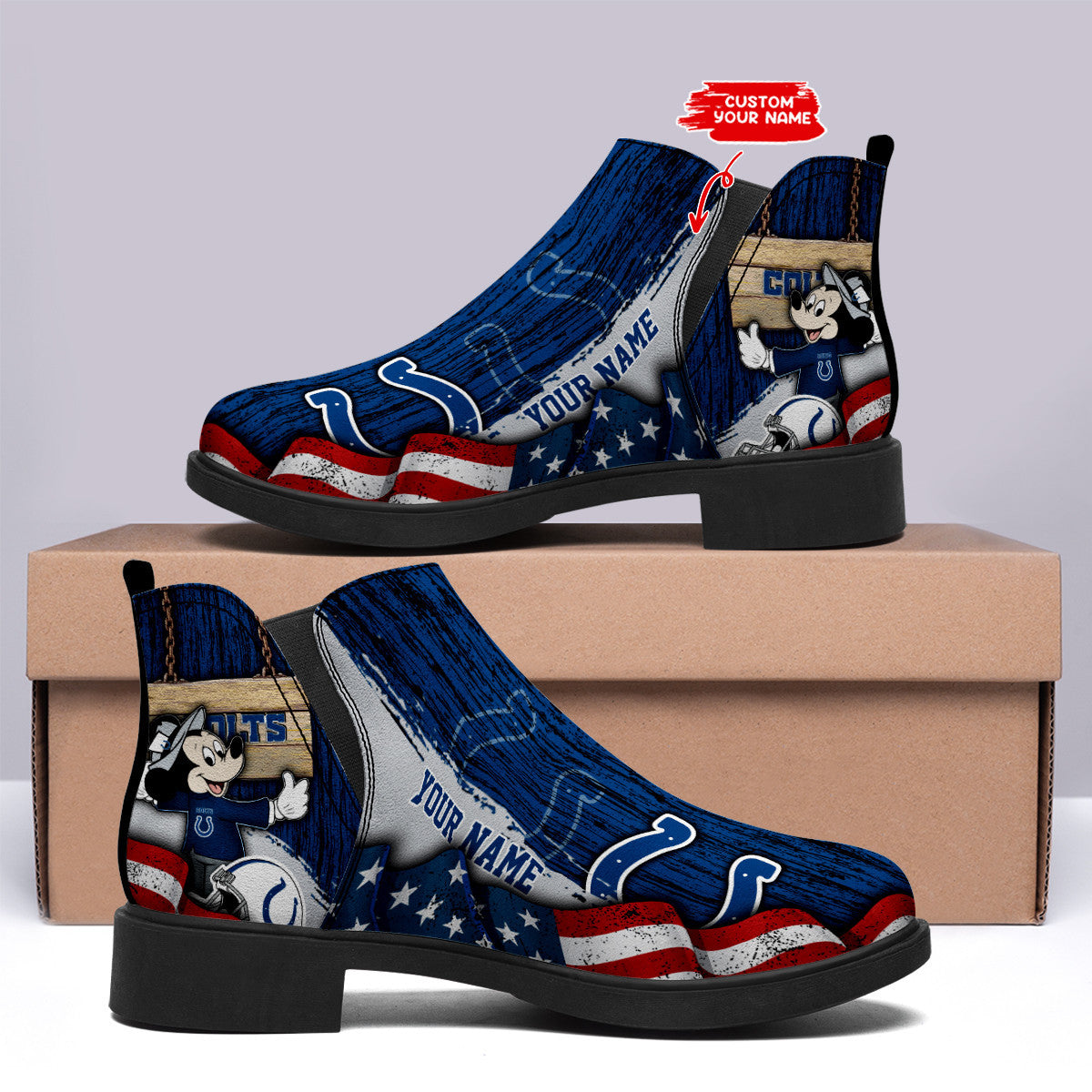 Indianapolis Colts Personalized Comfort & Fashion Short Boots BG66