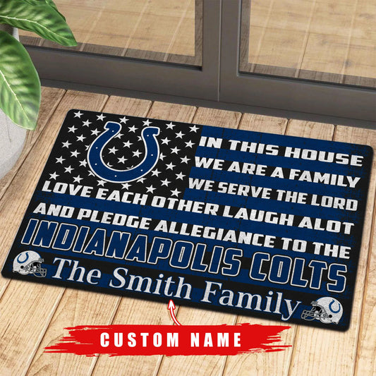 Indianapolis Colts Personalized Doormat BG297