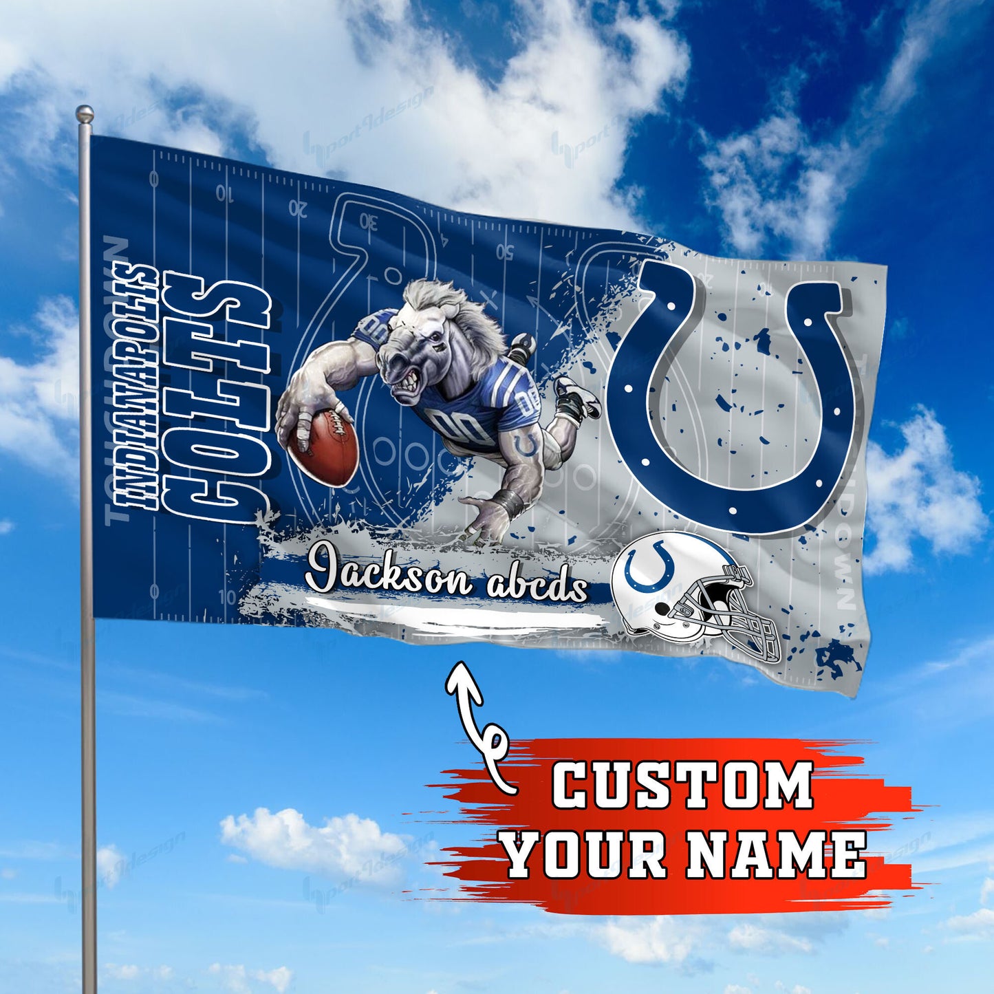 Indianapolis Colts Personalized Flag 250