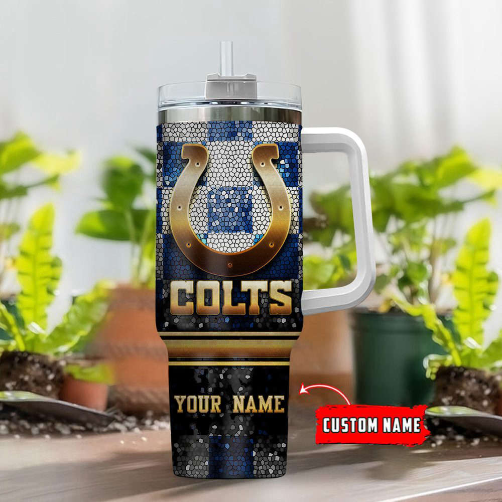 Indianapolis Colts Personalized Limited Edition Sport Fan Gift 40oz Tumbler AZC40OZT092