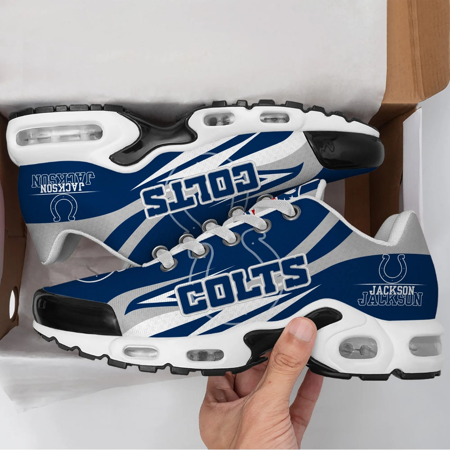 Indianapolis Colts Personalized Plus T-N Youth Sneakers BG93