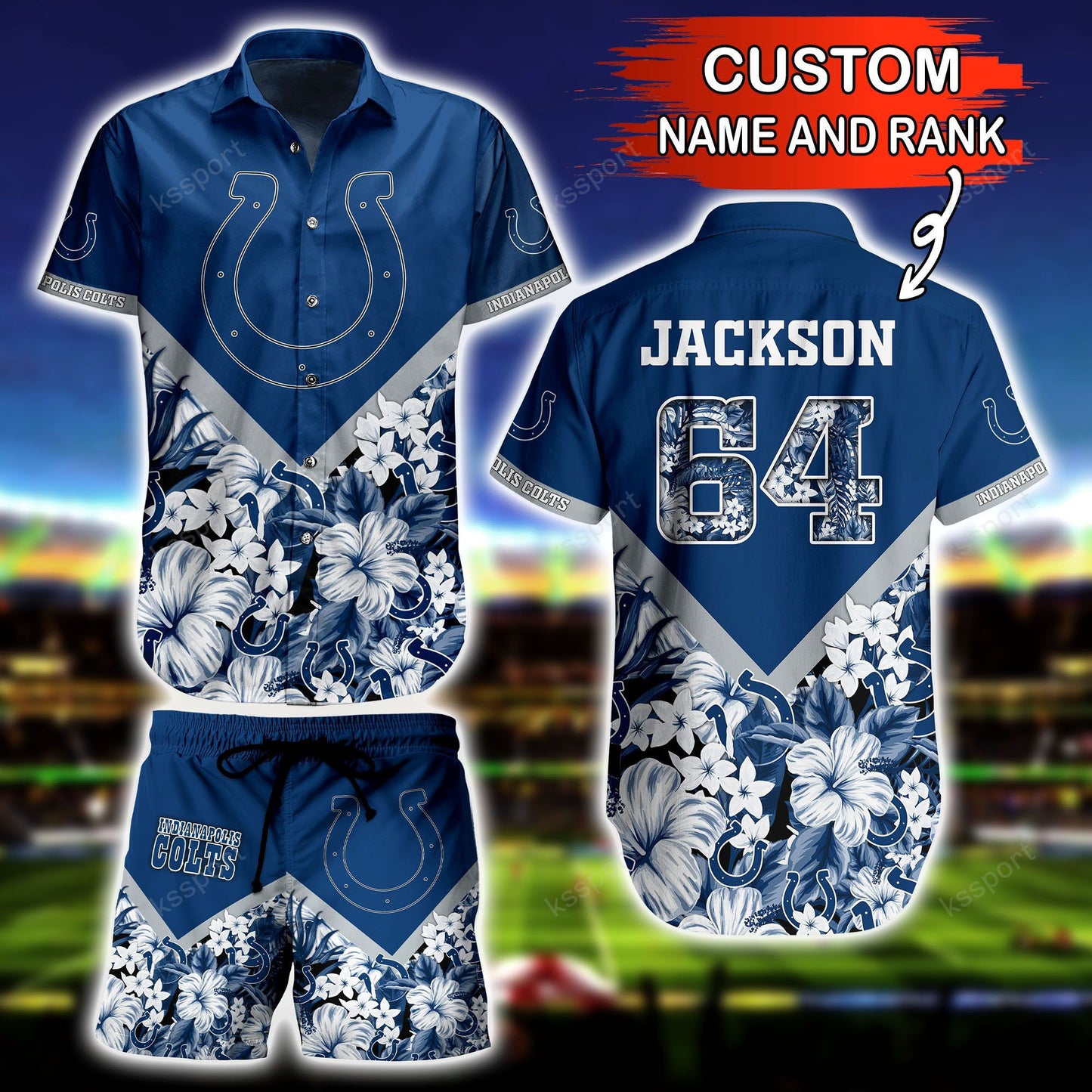 Indianapolis Colts Personalized Shirt and Shorts BG282