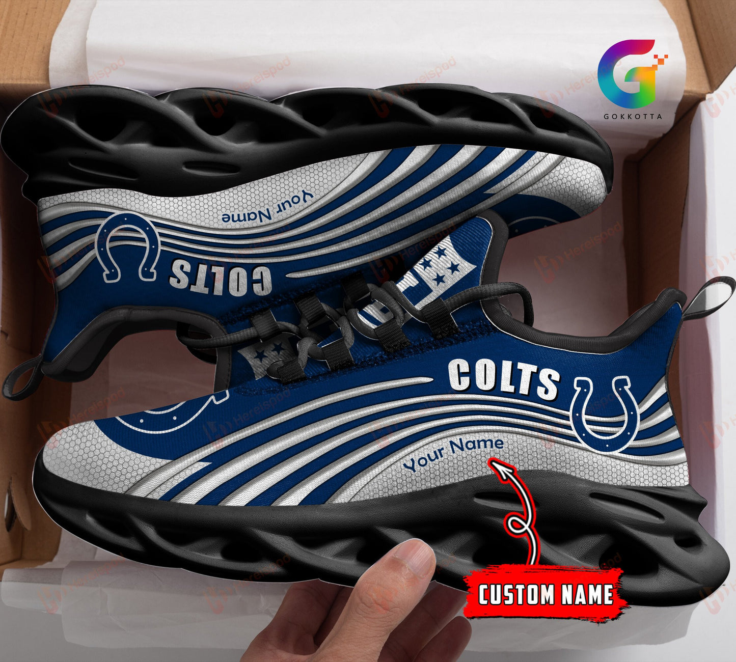 Indianapolis Colts Personalized Yezy Running Sneakers 161