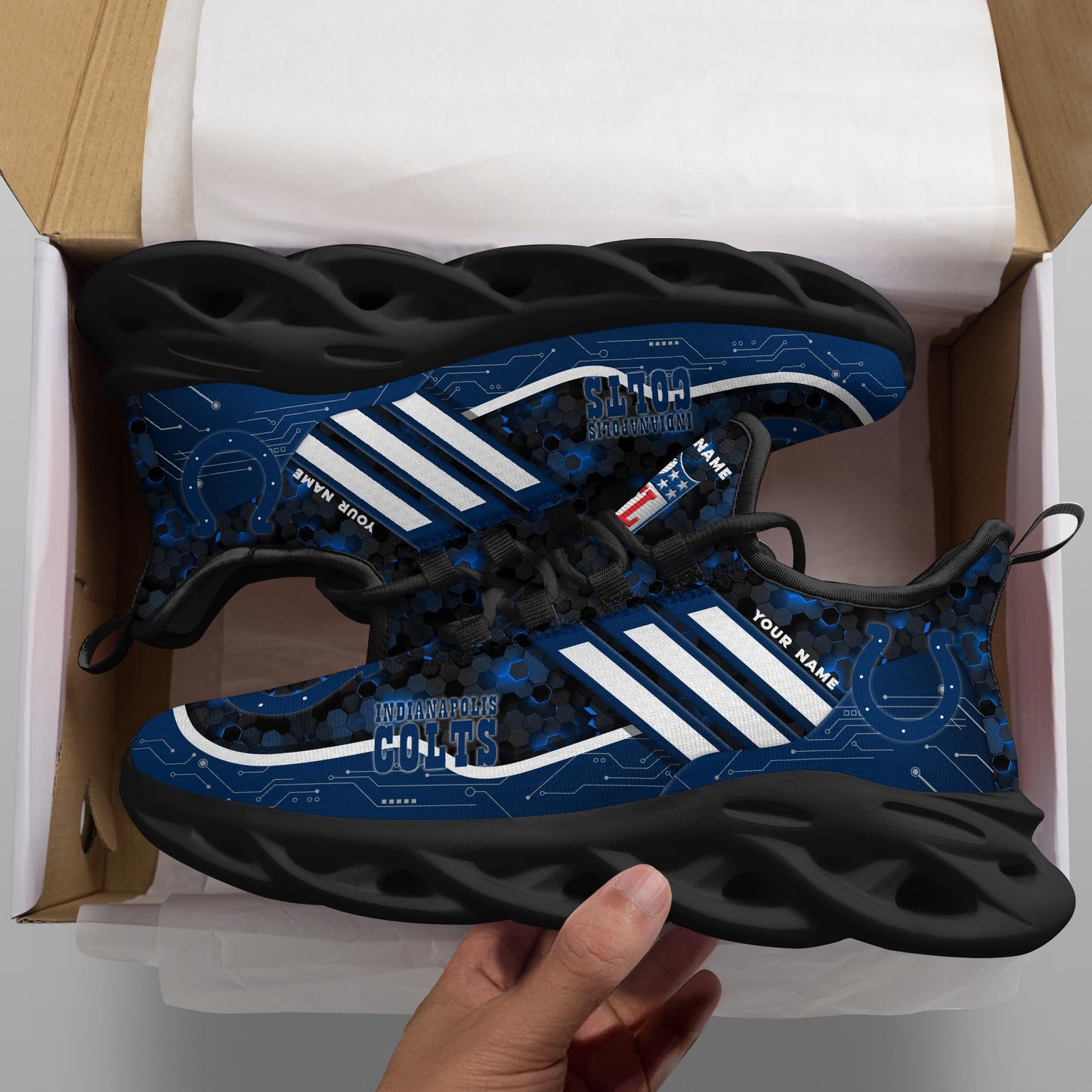 Indianapolis Colts Personalized Yezy Running Sneakers SPD652