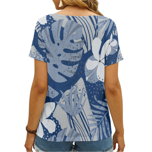 Indianapolis Colts Summer V-neck Women T-shirt