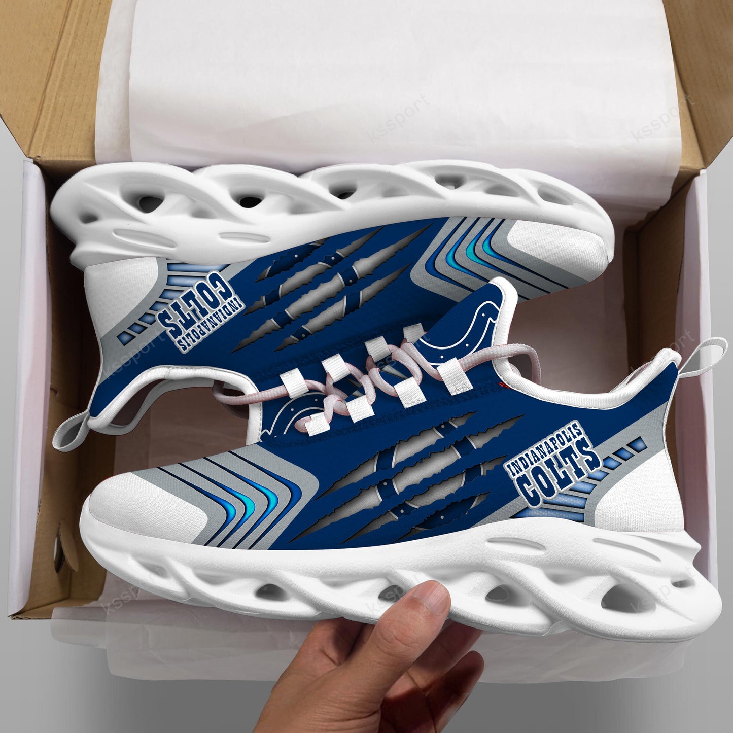 Indianapolis Colts Yezy Running Sneakers BB430