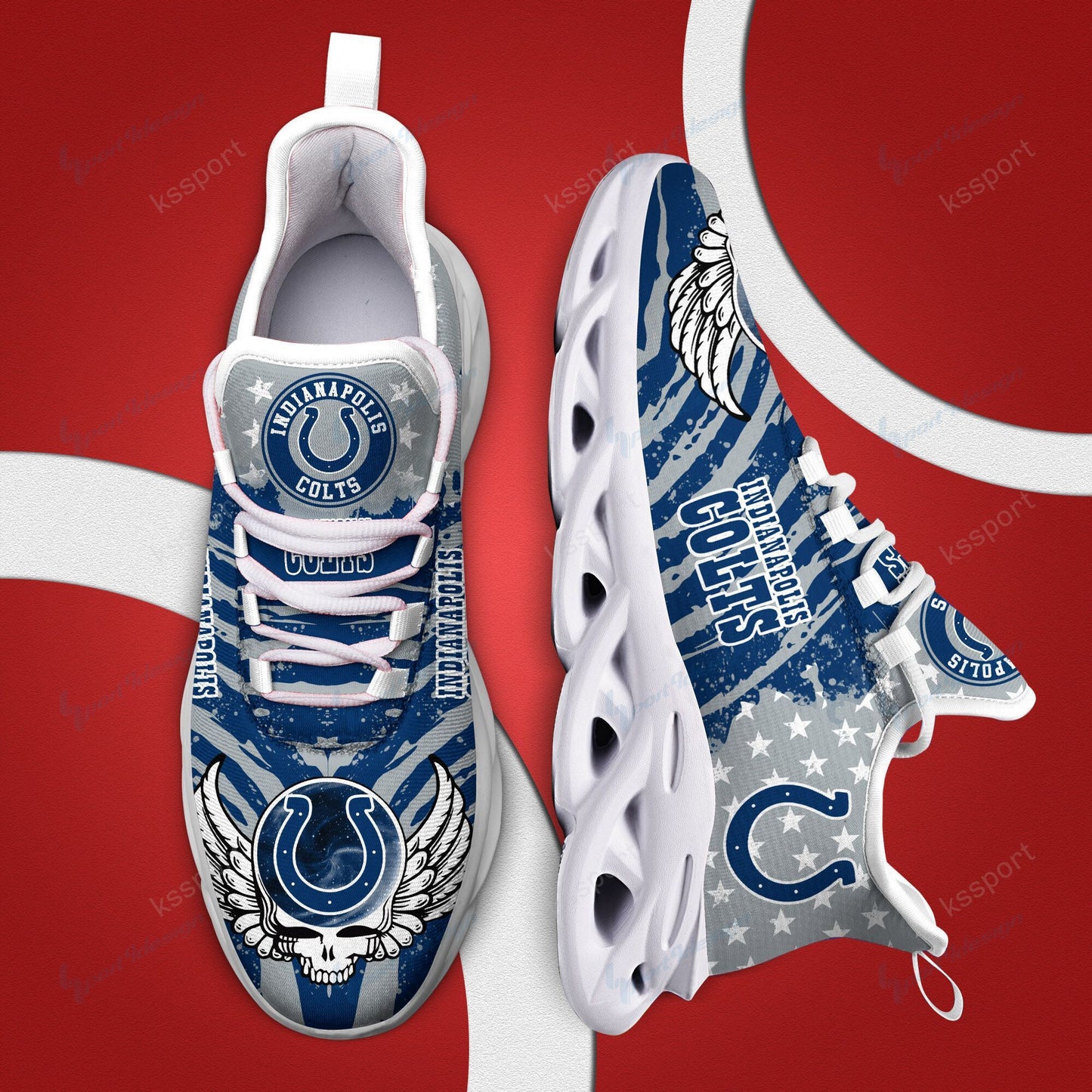 Indianapolis Colts Yezy Running Sneakers BB775