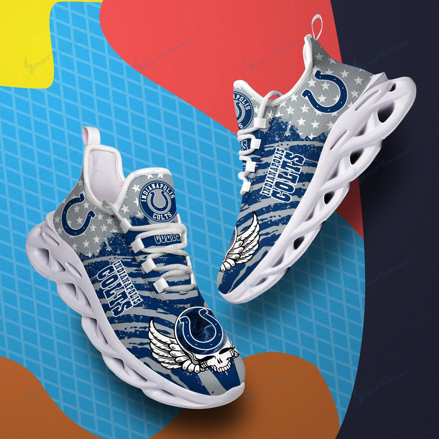 Indianapolis Colts Yezy Running Sneakers BB775