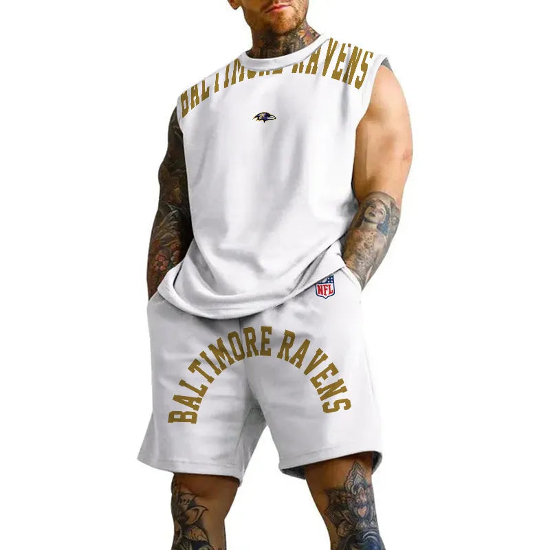 Baltimore Ravens Combo Men Jersey Tank Top and Shorts AZICOTATTMS00008