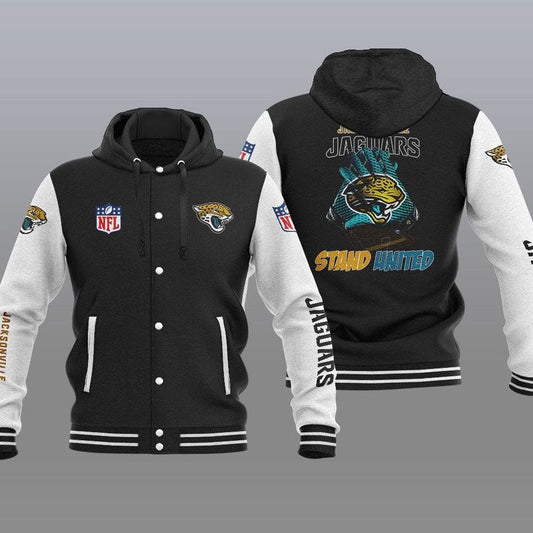 Jacksonville Jaguars Hooded Button Jacket with Hood 33