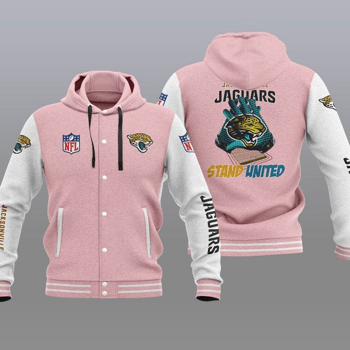 Jacksonville Jaguars Hooded Button Jacket with Hood 33
