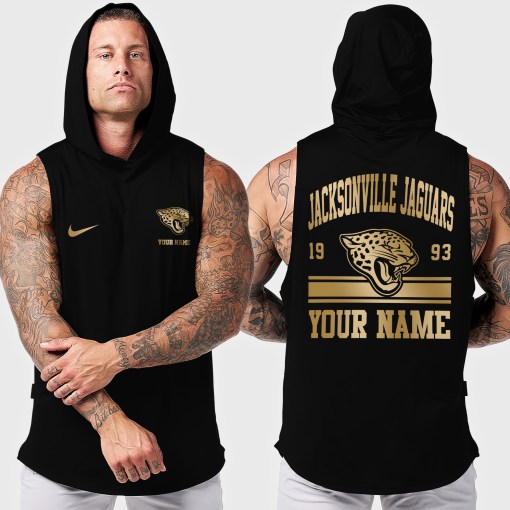 Jacksonville Jaguars Men Workout Hooded Tank Top AZMGSH047