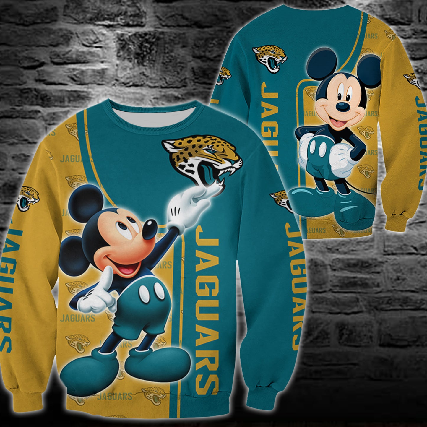 Jacksonville Jaguars Mickey All Over Printed 124