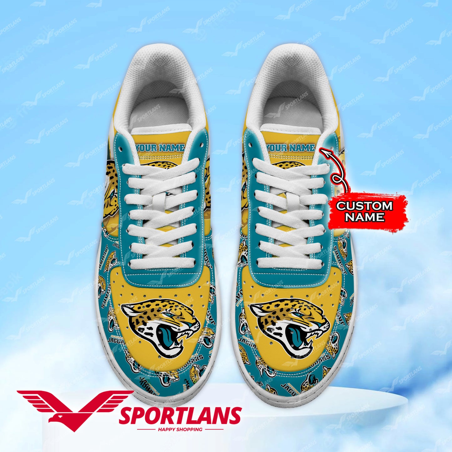 Jacksonville Jaguars NFL Personalized Air Force 1 Shoes