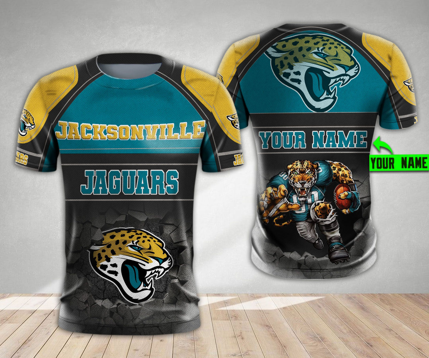 Jacksonville Jaguars Personalized All Over Printed 580