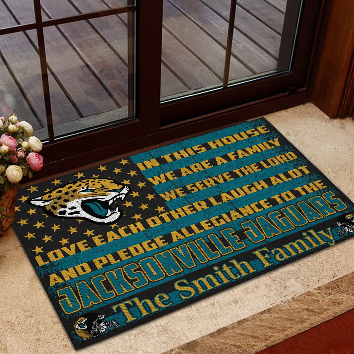 Jacksonville Jaguars Personalized Doormat BG298
