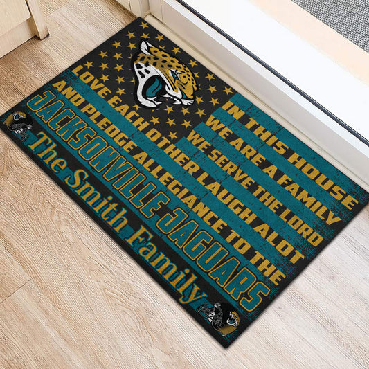 Jacksonville Jaguars Personalized Doormat BG298