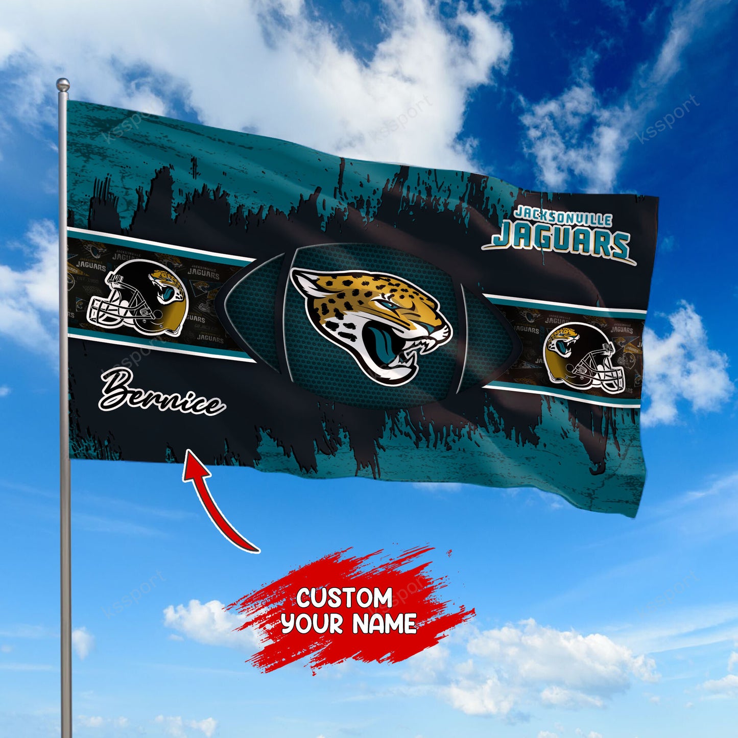 Jacksonville Jaguars Personalized Flag 387