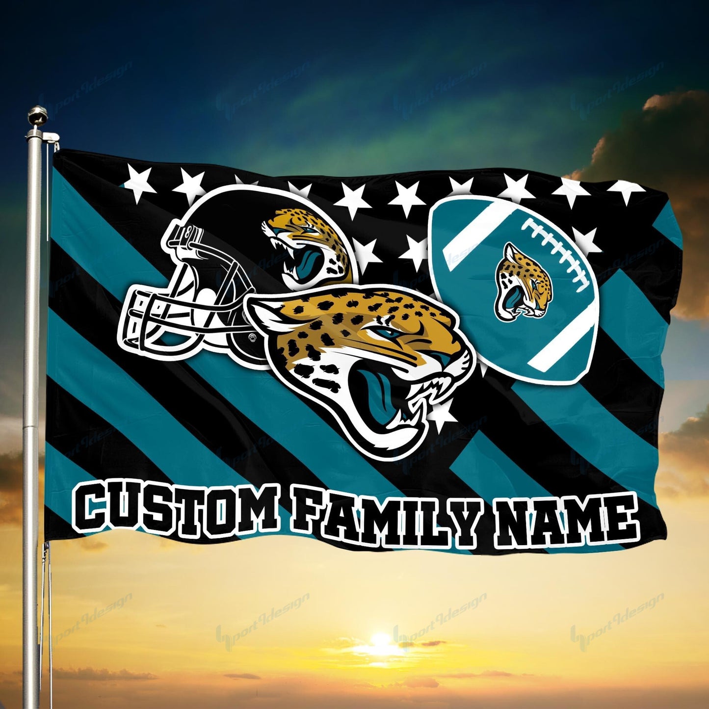 Jacksonville Jaguars Personalized Flag 78