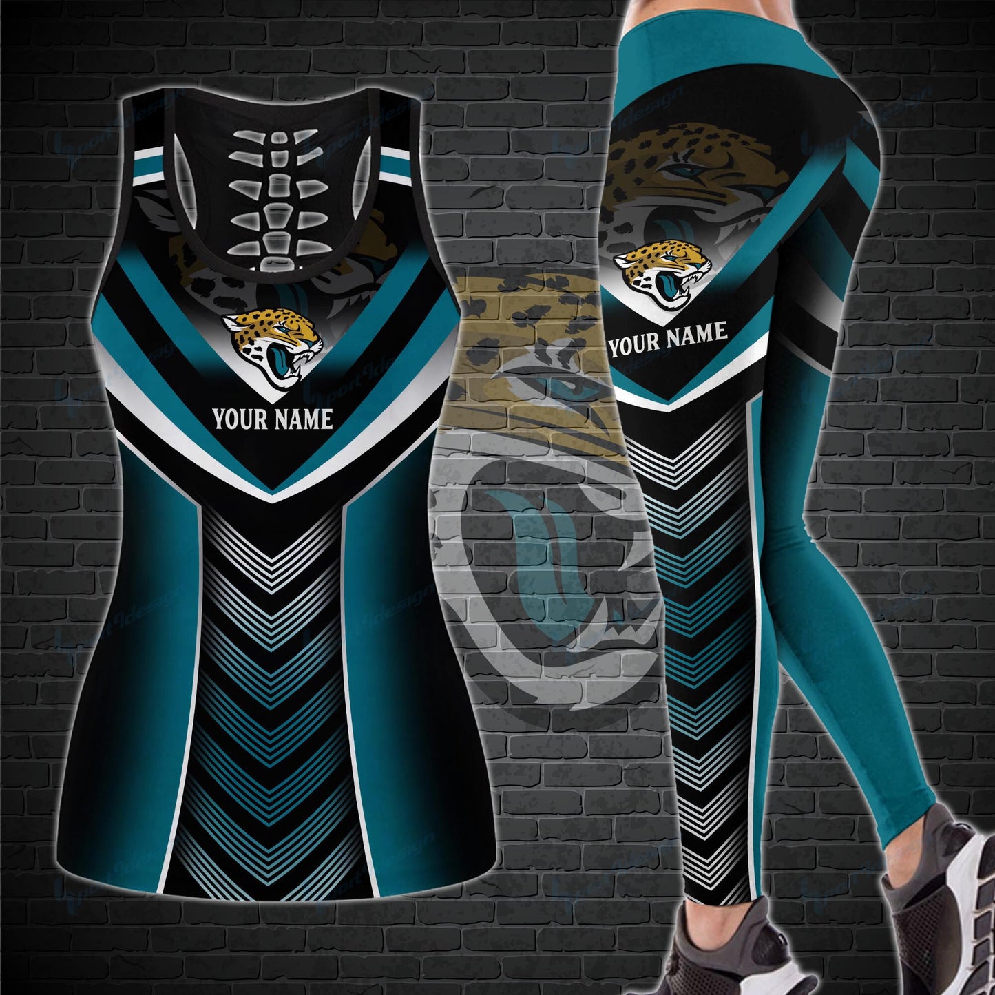 Jacksonville Jaguars Personalized Leggings And Tank Top BG14