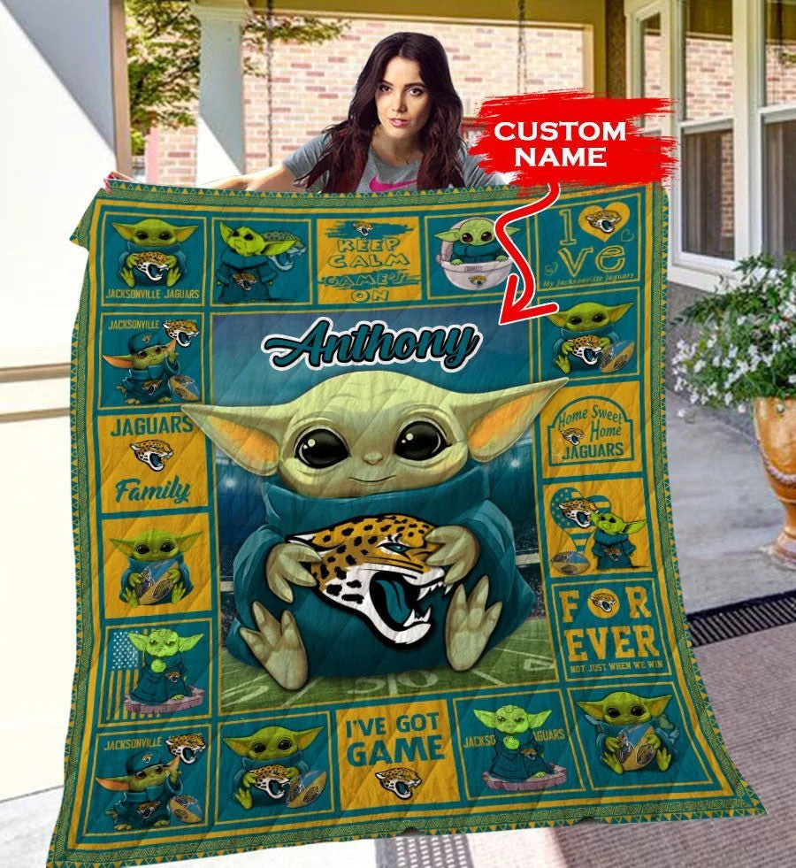 Jacksonville Jaguars Personalized Premium Quilt BG17