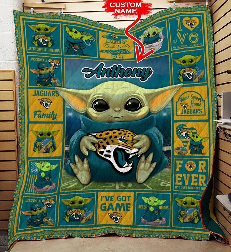 Jacksonville Jaguars Personalized Premium Quilt BG17
