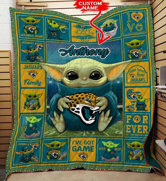 Jacksonville Jaguars Personalized Premium Quilt BG17