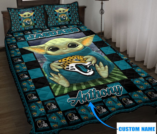 Jacksonville Jaguars Personalized Quilt Set BG45