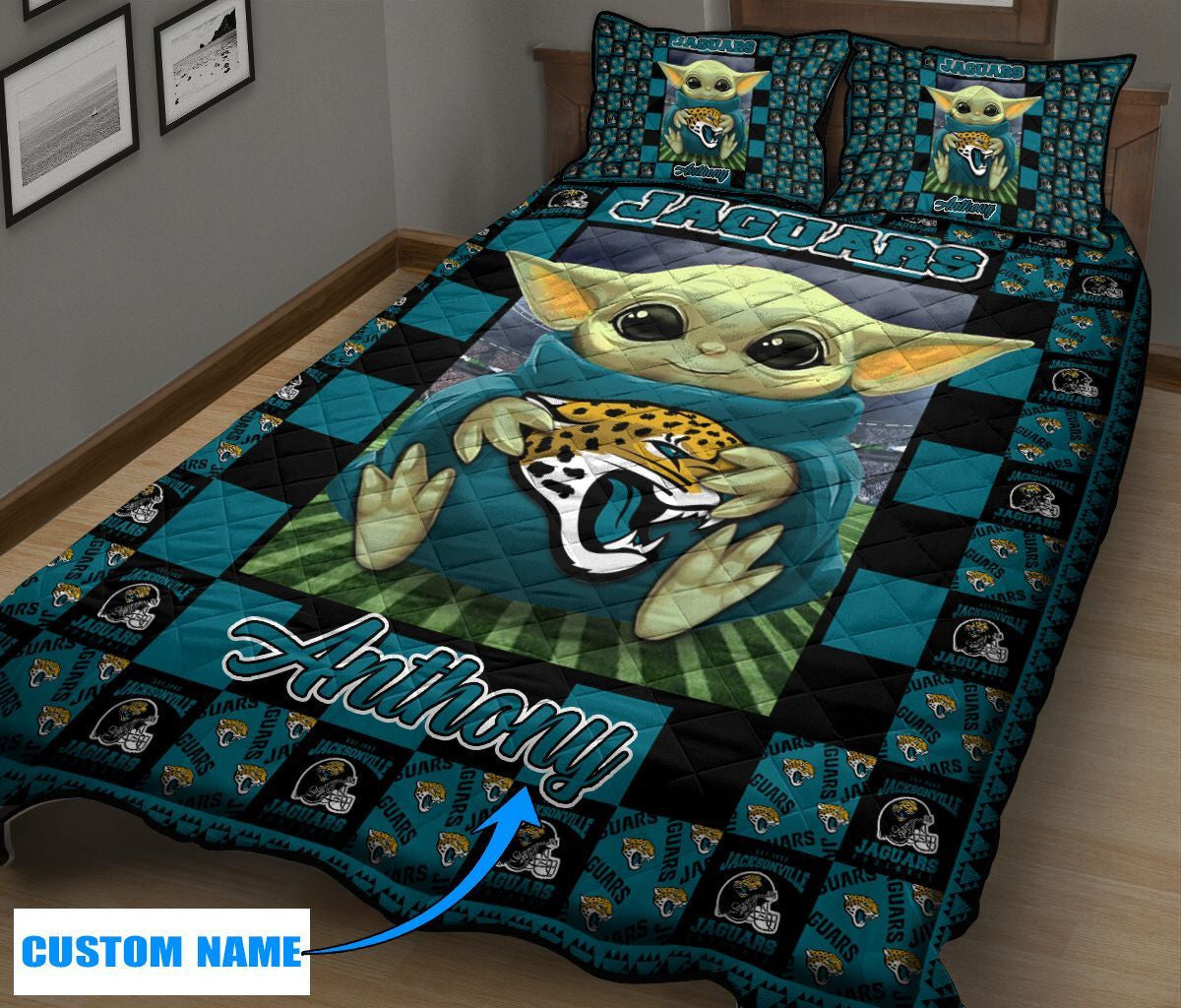 Jacksonville Jaguars Personalized Quilt Set BG45