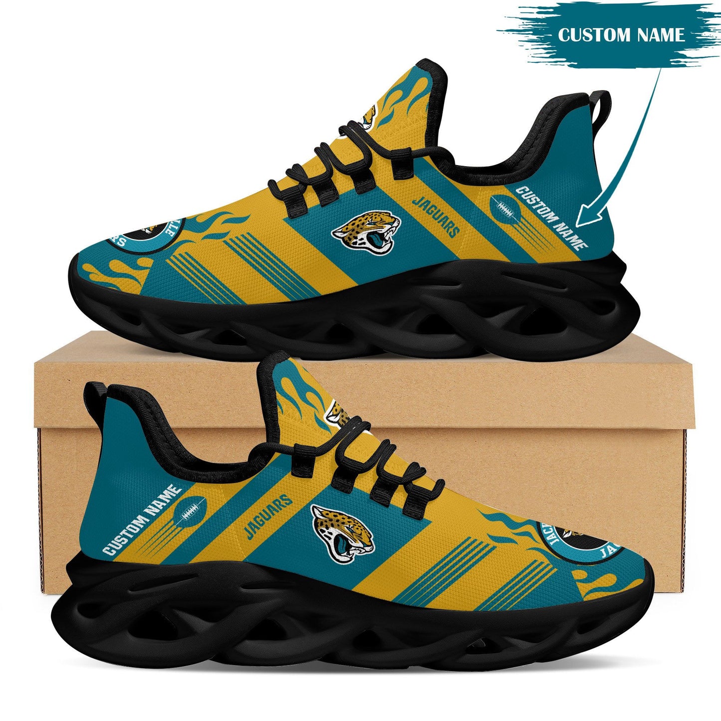 Jacksonville Jaguars Personalized Yezy Running Sneakers BB585