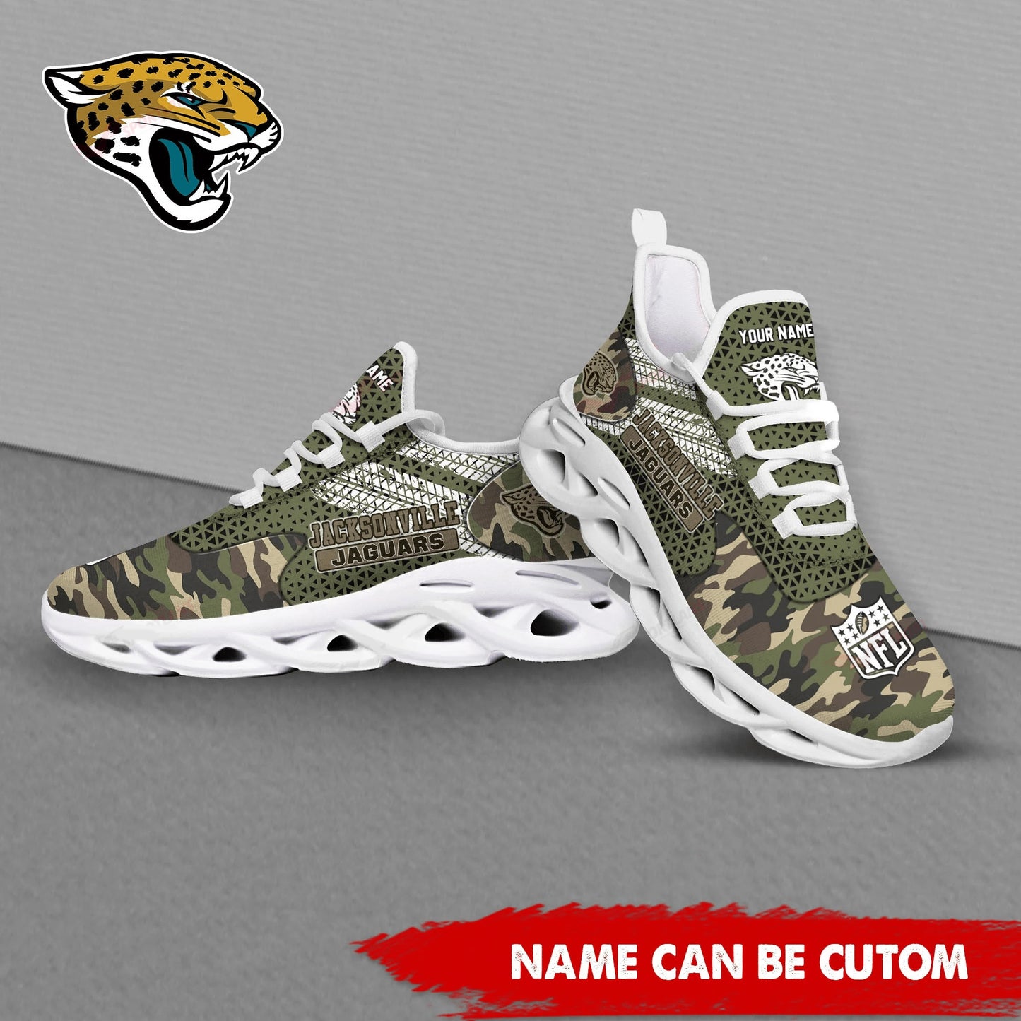 Jacksonville Jaguars Personalized Yezy Running Sneakers SPD604
