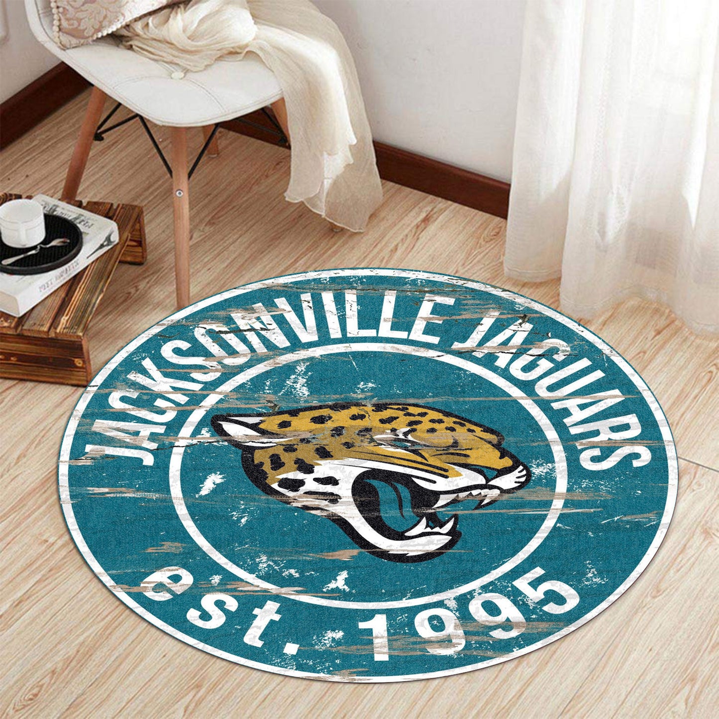 Jacksonville Jaguars Round Rug 191