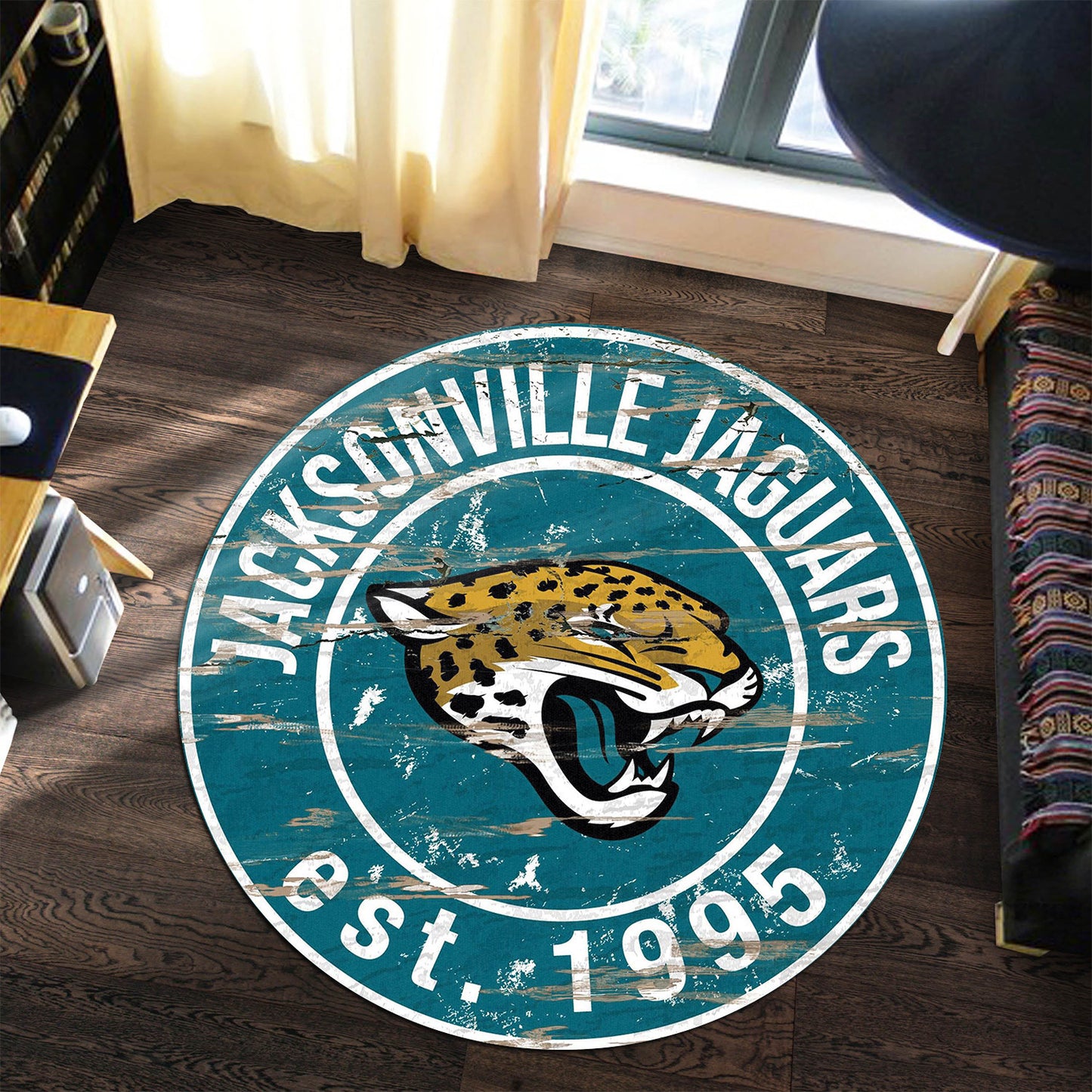 Jacksonville Jaguars Round Rug 191